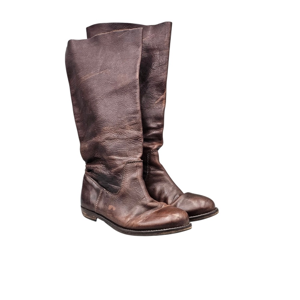 Vera Wang Lavender‎ Women's Size 7.5 M Brown Leather Soft Foldable Riding Boots
